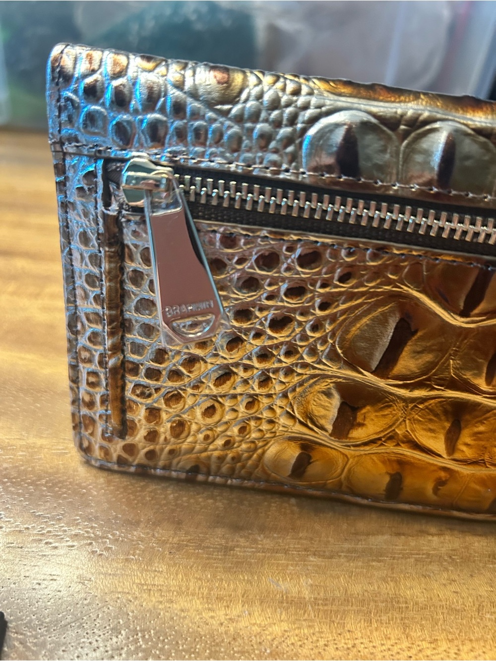 BRAHMIN MACCHIATO OMBRE MELBOURNE ADY WALLET. GENUINE LEATHER. EUC. Beautiful! - Picture 7 of 12